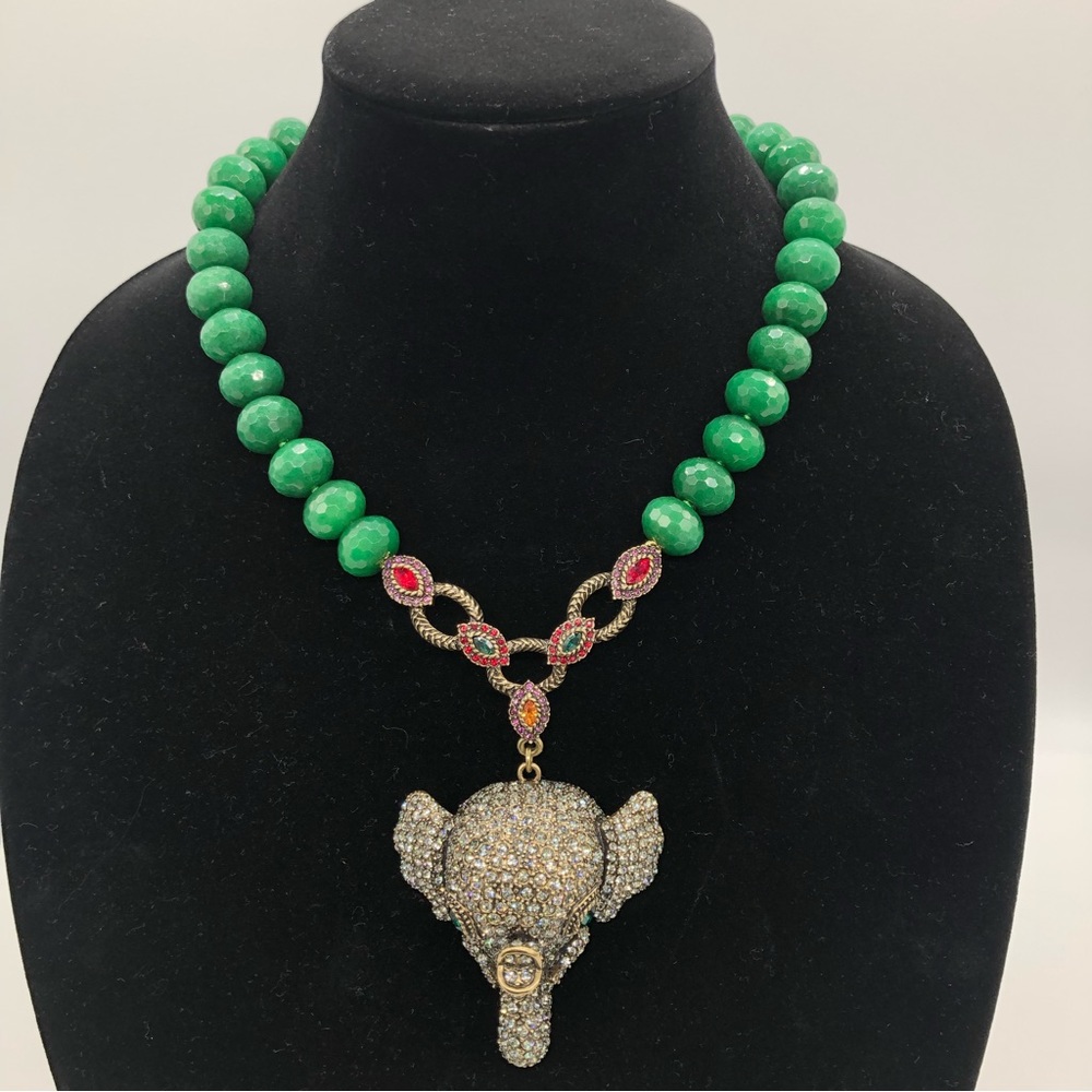 Heidi Daus Swarovski Crystal Elephant Necklace